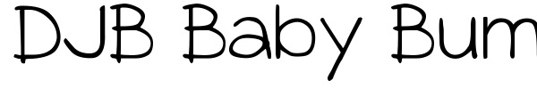 DJB Baby Bump font preview